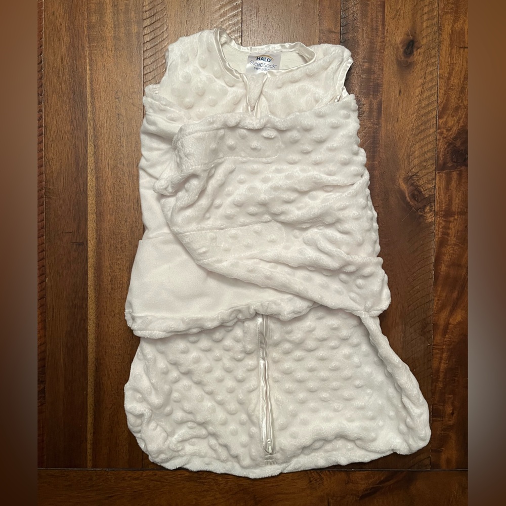 Halo Cream Fleece Satin Lined SleepSack Swaddle